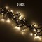 Enchanting 100 LED Outdoor String Lights — Waterproof, Green Wire, 32ft